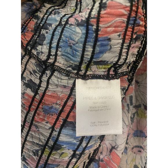 Veronica Beard Cici Mini Dress US 6 Colorful Floral Smocked Ruffle Celeb Style - Picture 9 of 12